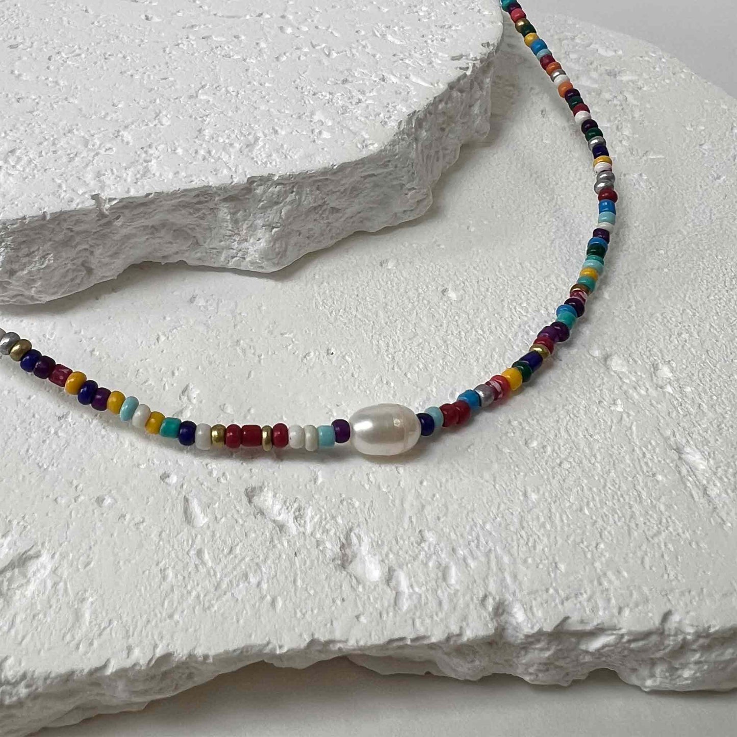Coral Reef Seed Bead Necklace