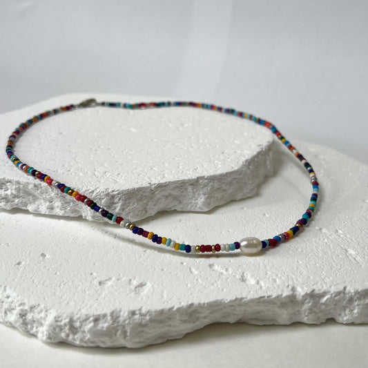 Coral Reef Seed Bead Necklace