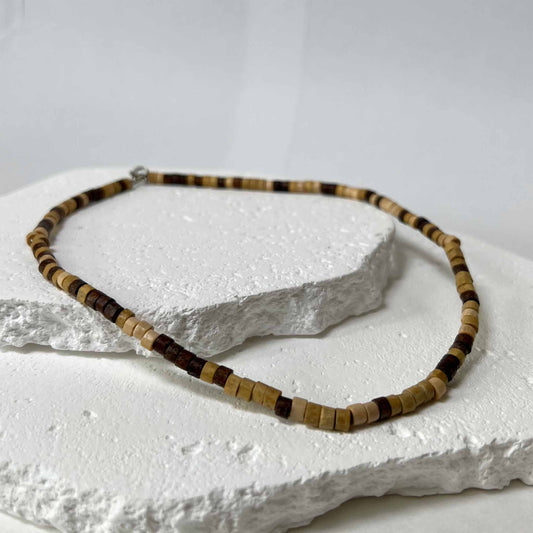 Driftwood Wooden Bead Necklace