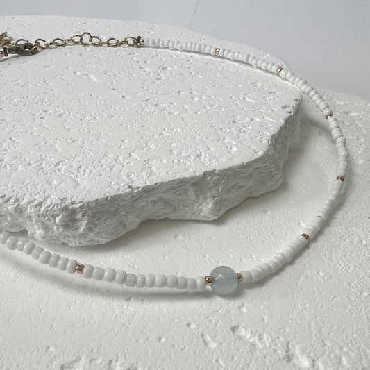 Sun Glitter Beaded Necklace