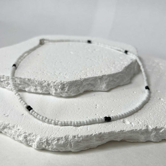 Monochrome Seed Bead Necklace